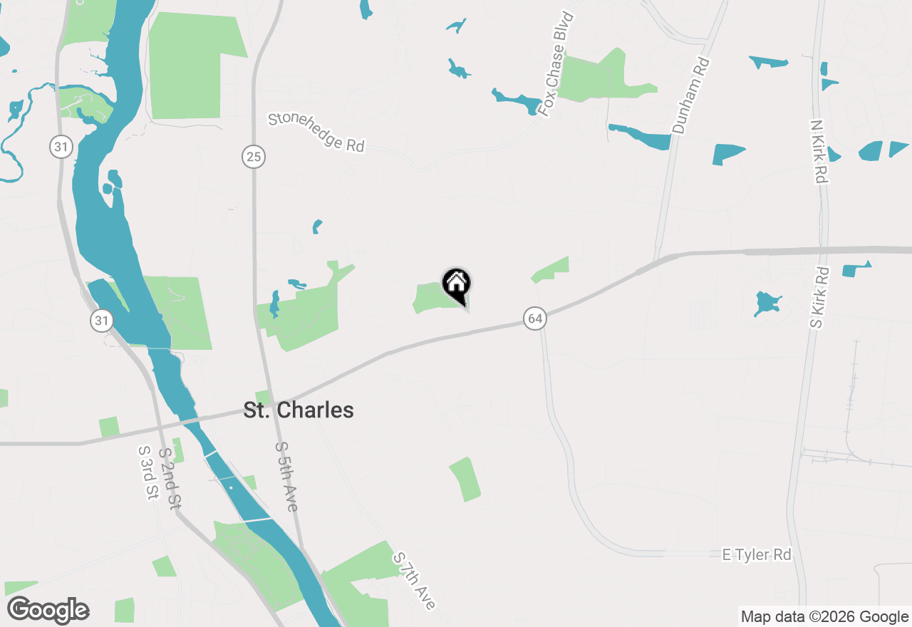 Map of 115 Hunt Club Drive #114N, St. Charles, IL 60174