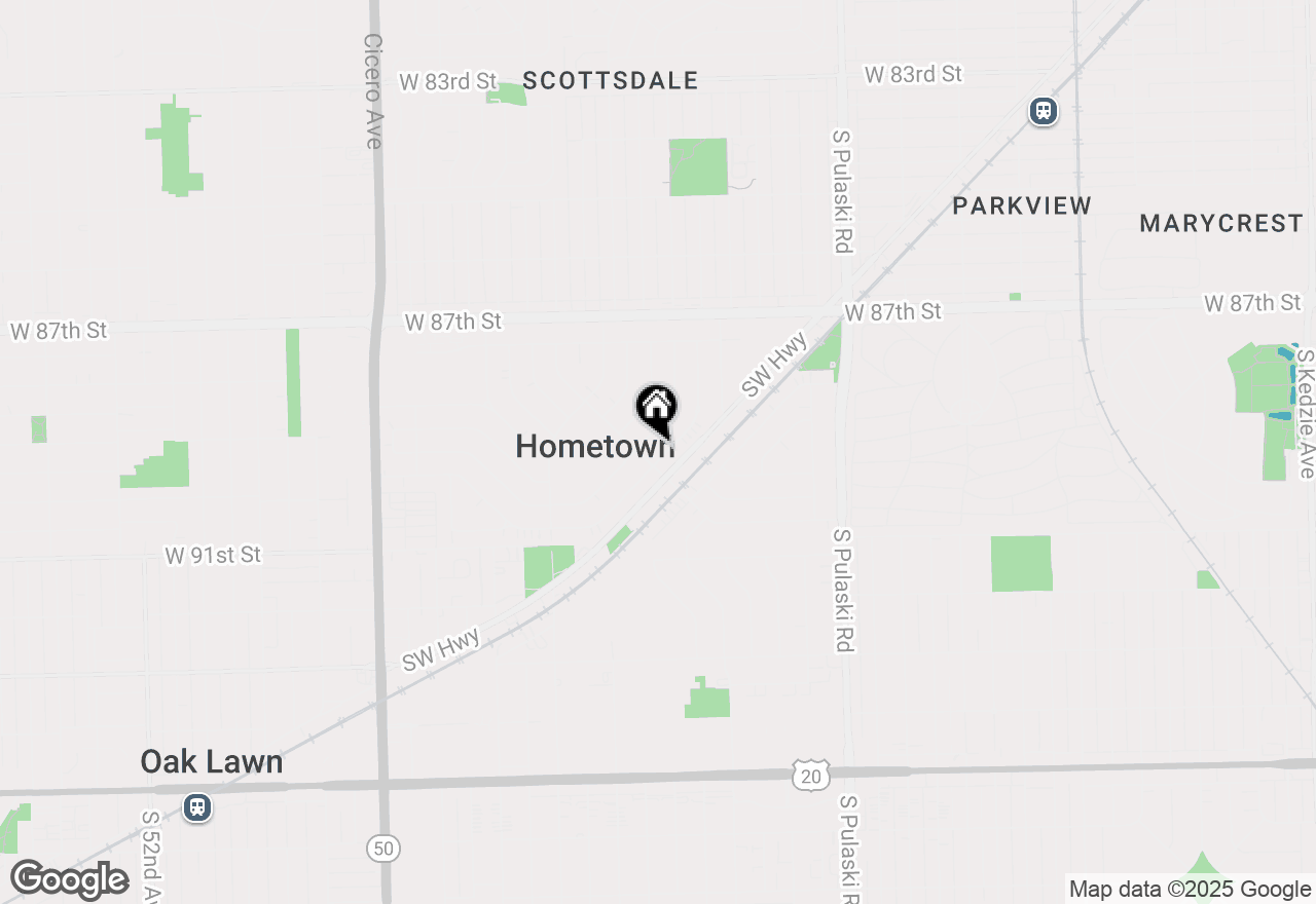 Map of 8870 S Corcoran Road, Hometown, IL 60456