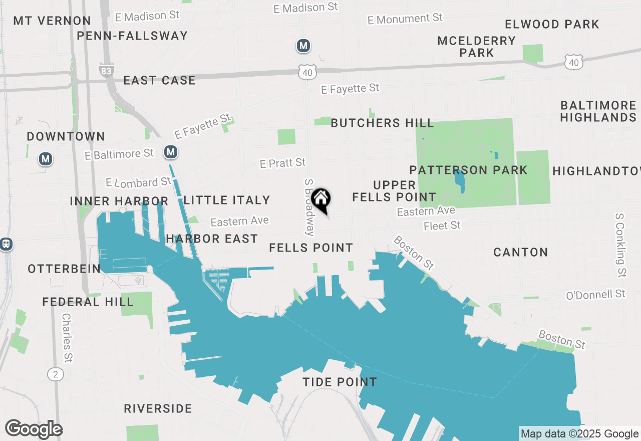 Map of 1707 Eastern Avenue #C-1, Baltimore, MD 21231