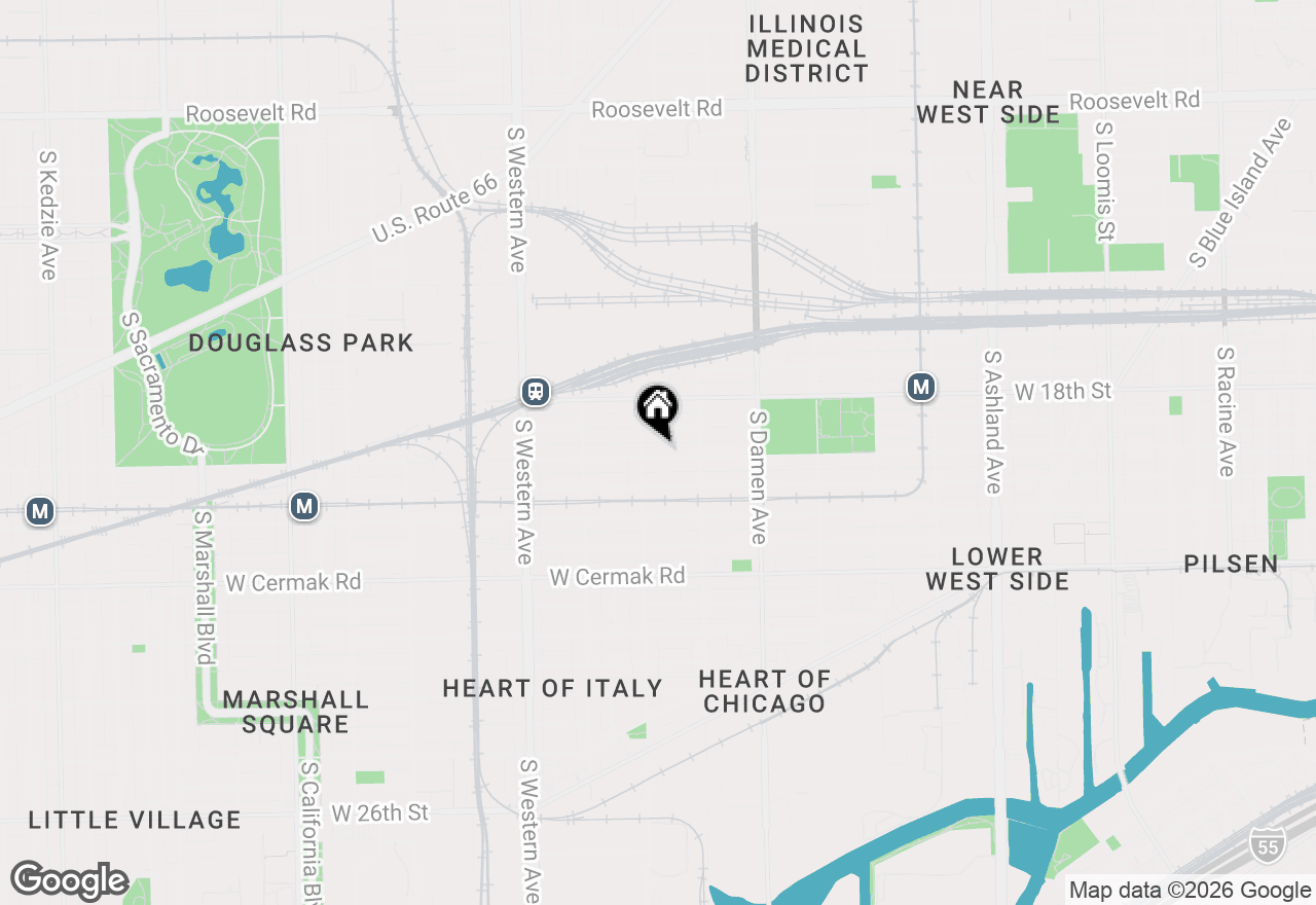 Map of 2144 W 19th Street, Chicago, IL 60608