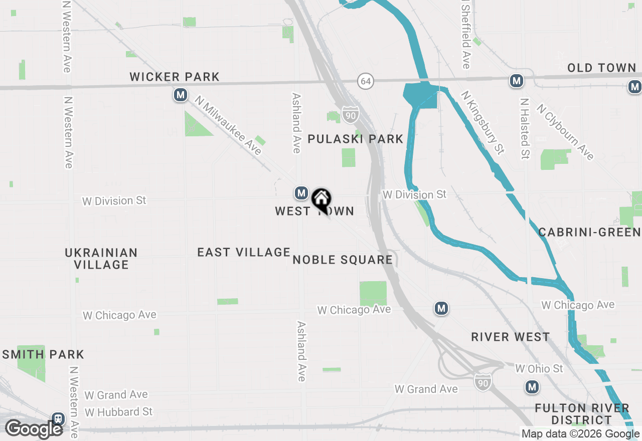 Map of 1514 W Thomas Street #3C, Chicago, IL 60642