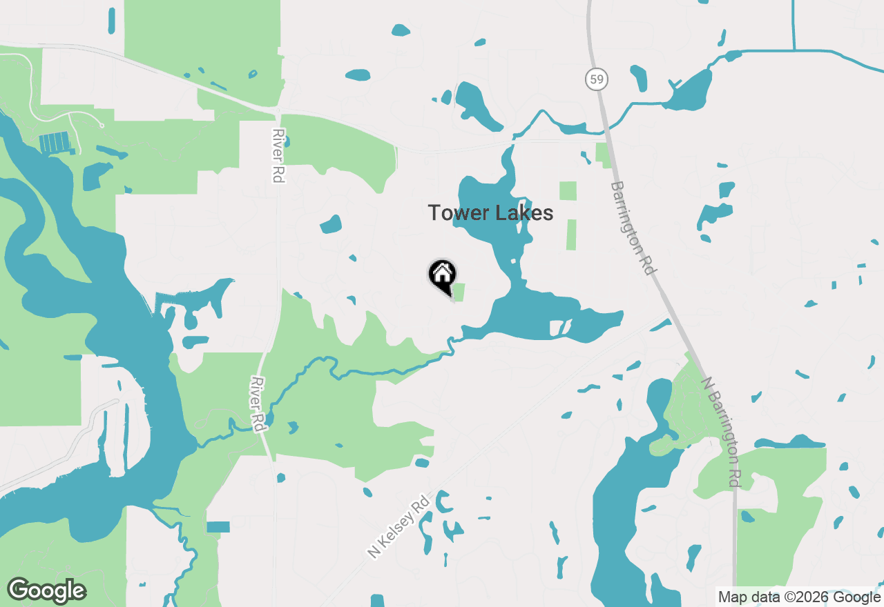 Map of 25146 N West Tower Drive, Tower Lakes, IL 60010