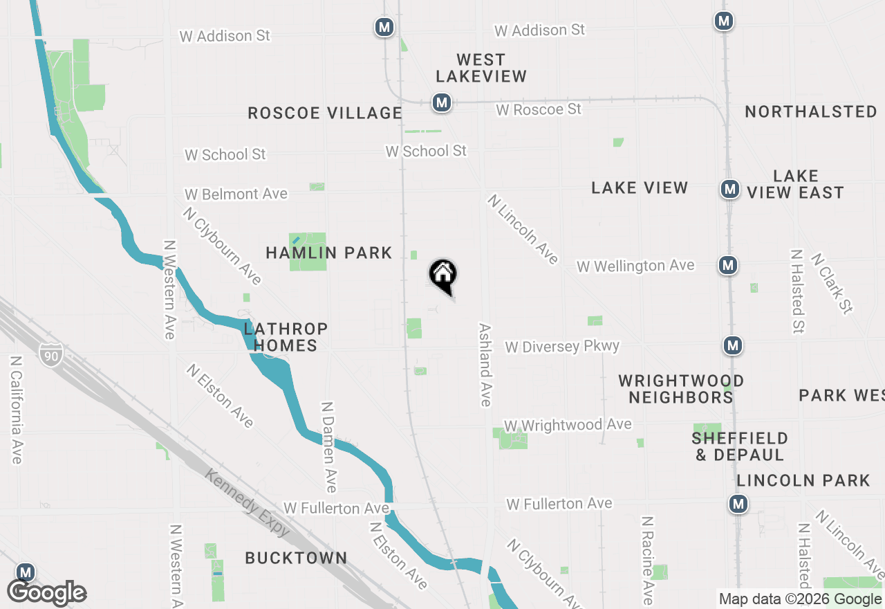 Map of 2906 N Paulina Street #13, Chicago, IL 60657