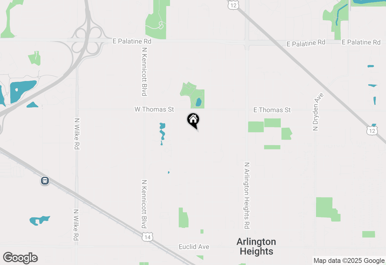 Map of 1330 N Mitchell Avenue, Arlington Heights, IL 60004