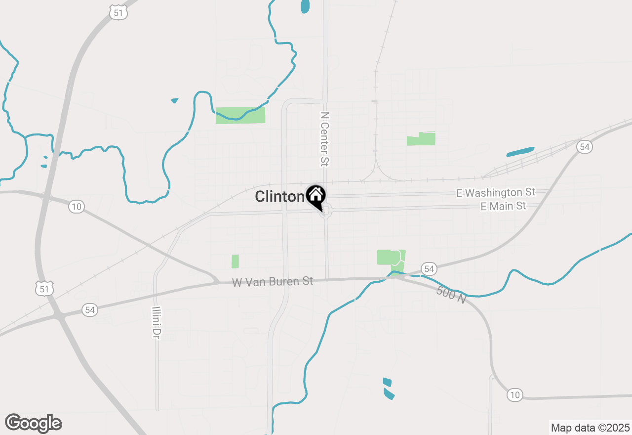 Map of 500-501 W Side Square, Clinton, IL 61727
