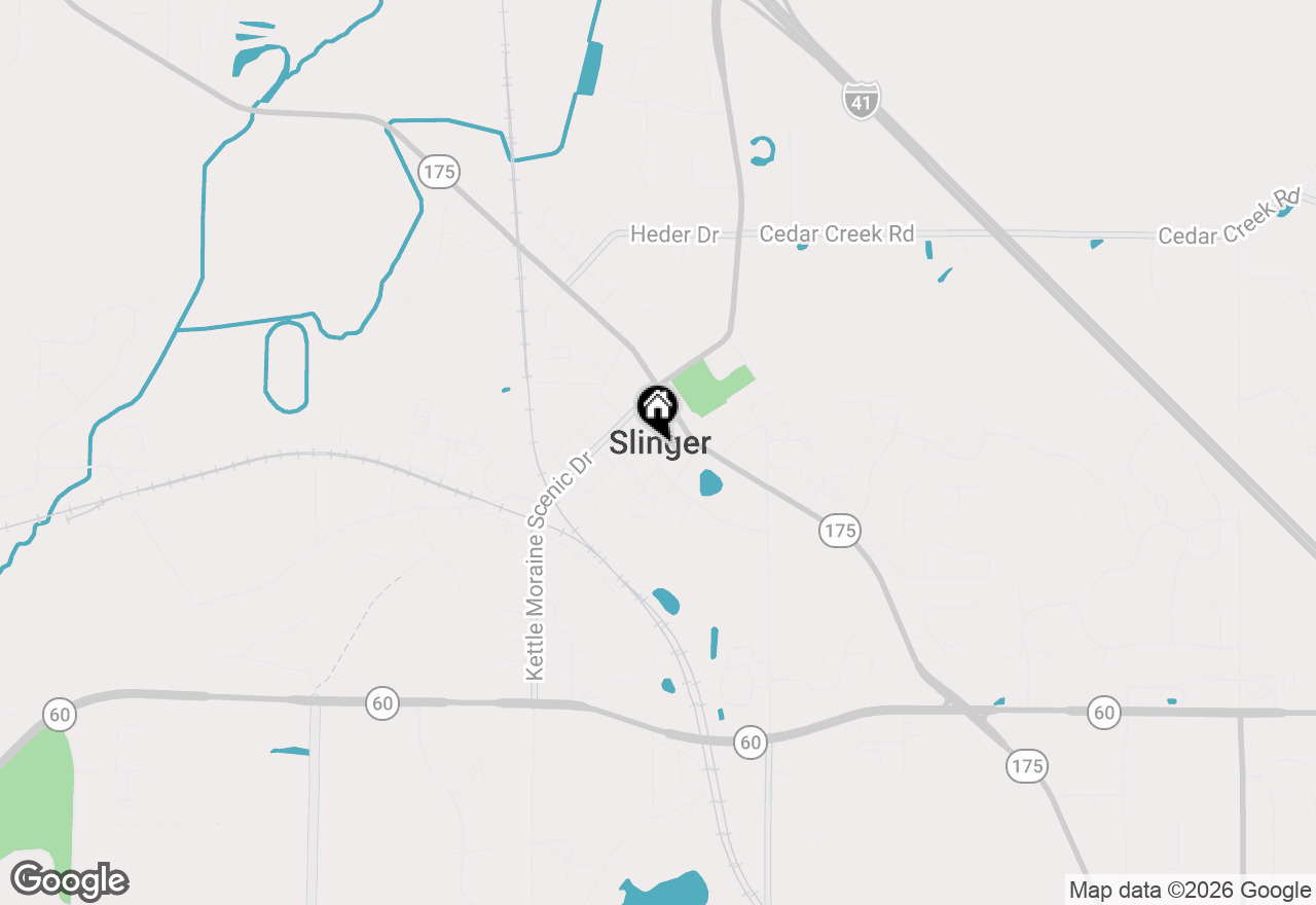 Map of 110 Polk St, Slinger, WI 53086
