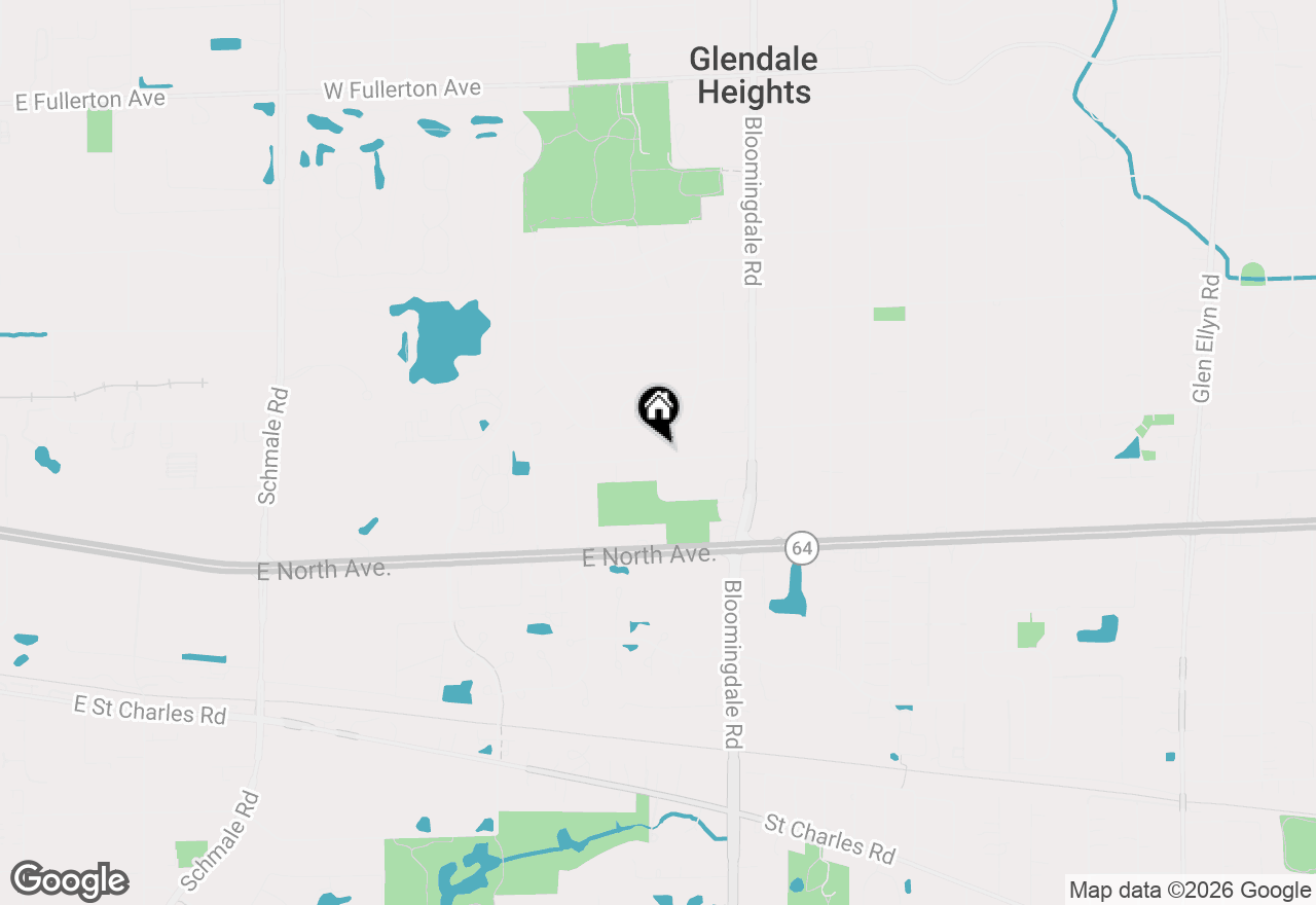 Map of 23W554 Burdette Avenue, Carol Stream, IL 60188