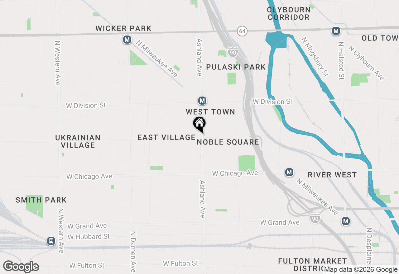 Map of 1604 W Augusta Boulevard #4W, Chicago, IL 60622