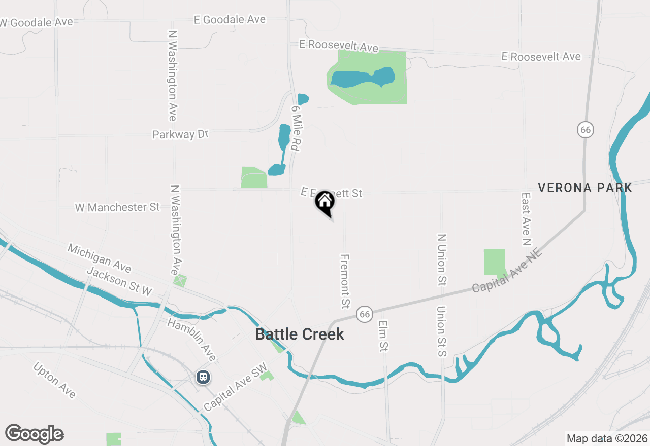 Map of 64 Latta Street, Battle Creek, MI 49017