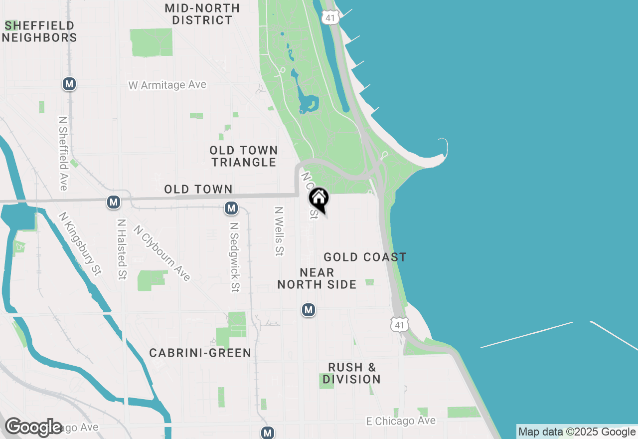 Map of 70 W Burton Place #2904F, Chicago, IL 60610