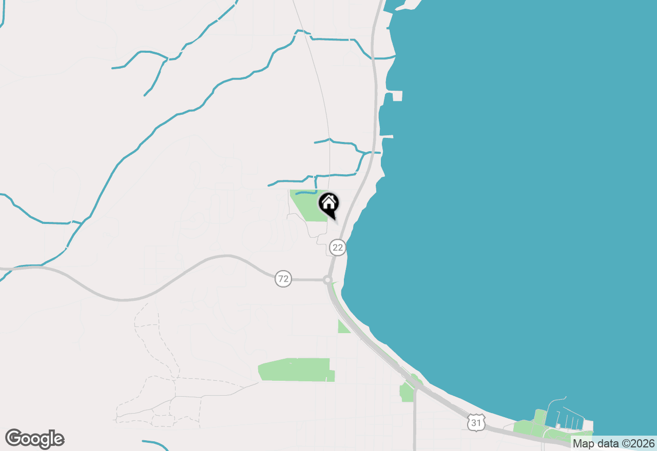 Map of 13802 S West Bayshore Drive, Traverse City, MI 49684