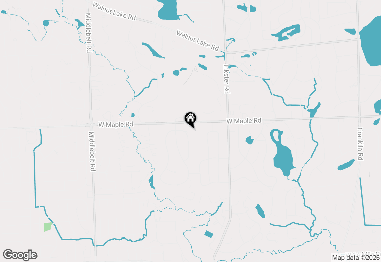 Map of 6609 E Knollwood Circle, West Bloomfield, MI 48322