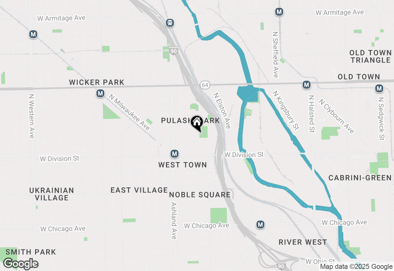 Map of 1308 N Cleaver Street #2, Chicago, IL 60622