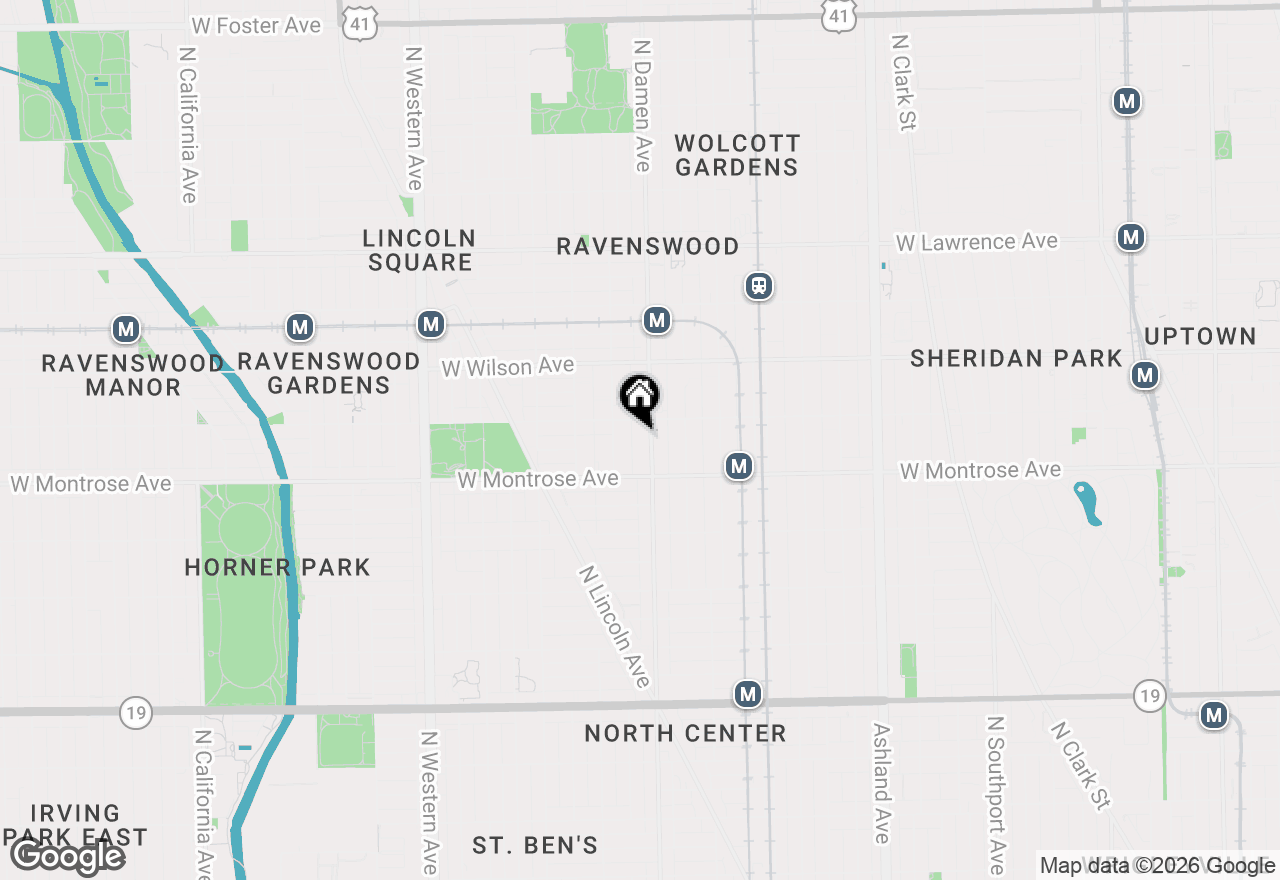 Map of 4442 N Damen Avenue #4E, Chicago, IL 60625