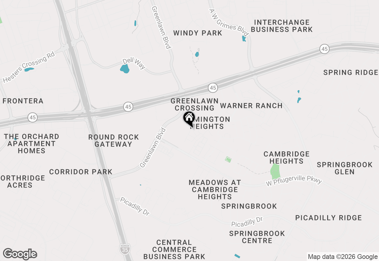 Map of 17512 Torneo Dr, Round Rock, TX 78664