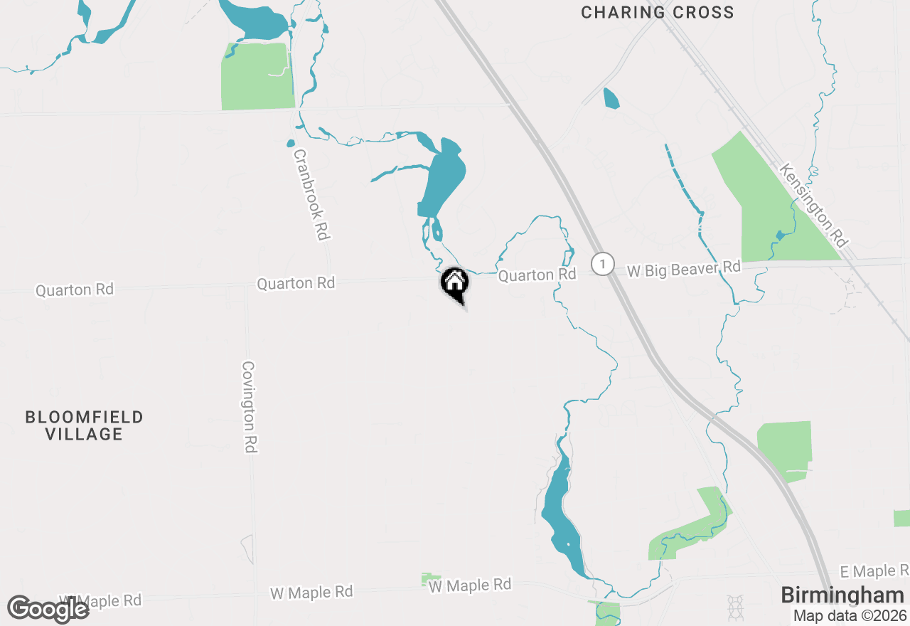 Map of 1444 Fairfax Street, Birmingham, MI 48009