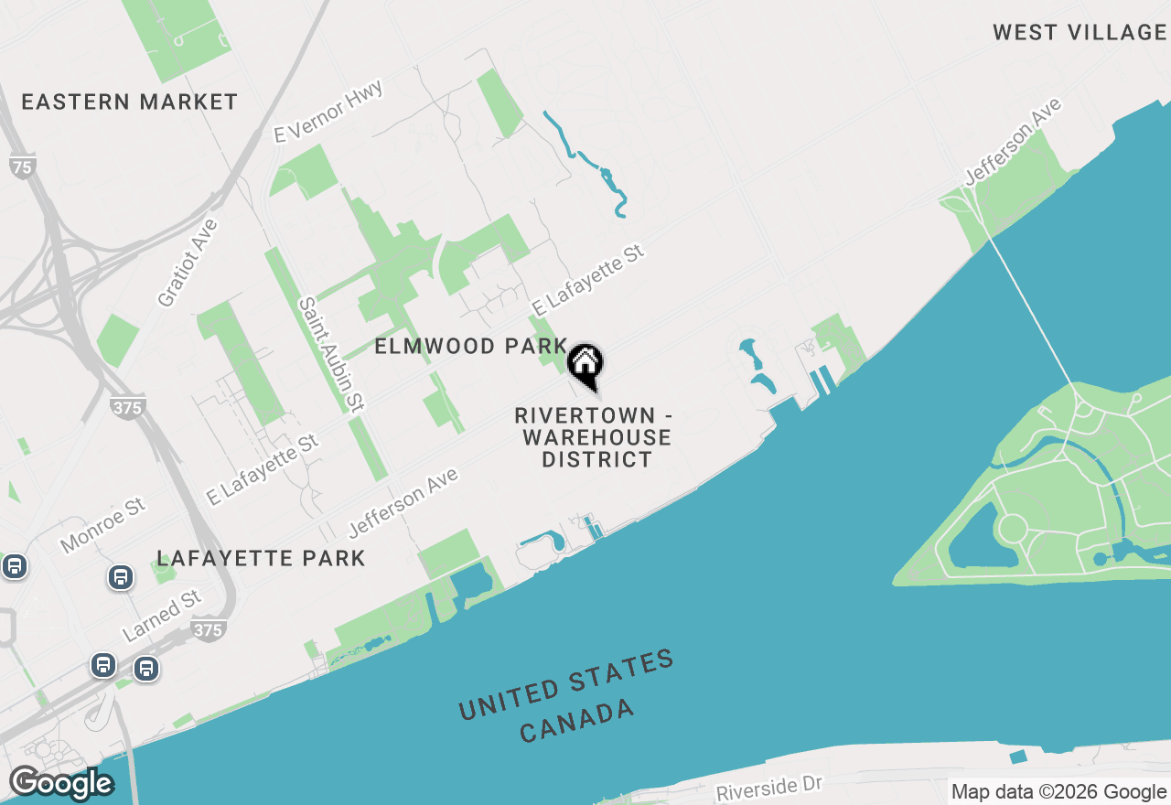 Map of 2900 E Jefferson Avenue #B1, Detroit, MI 48207