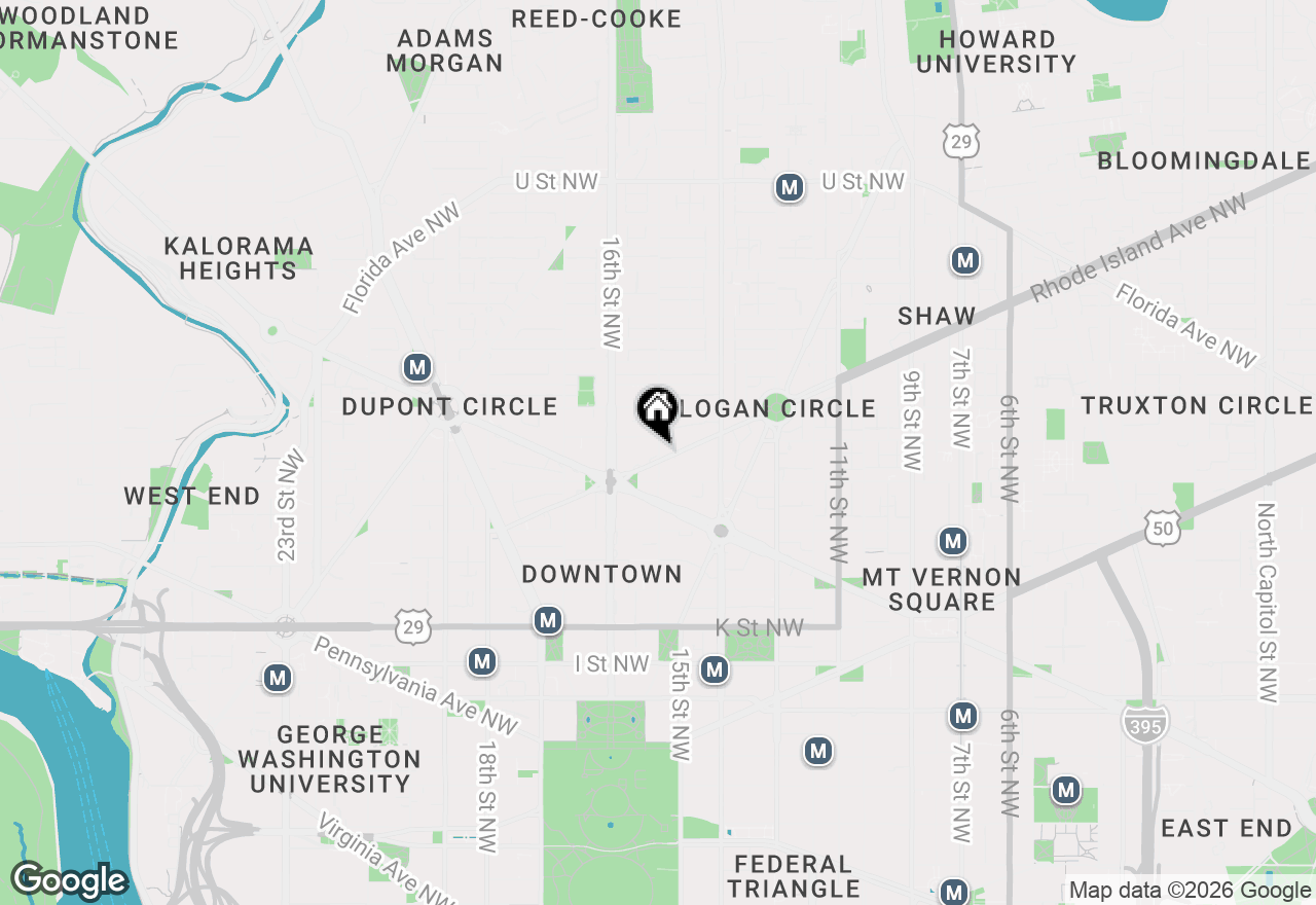 Map of 1332 15th Street Nw #B2, Washington, DC 20005