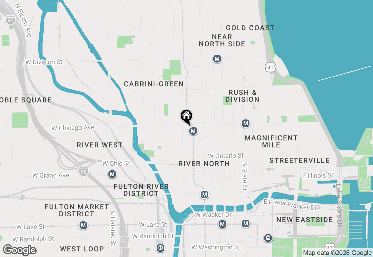 Map of 757 N Orleans Street #1105, Chicago, IL 60654