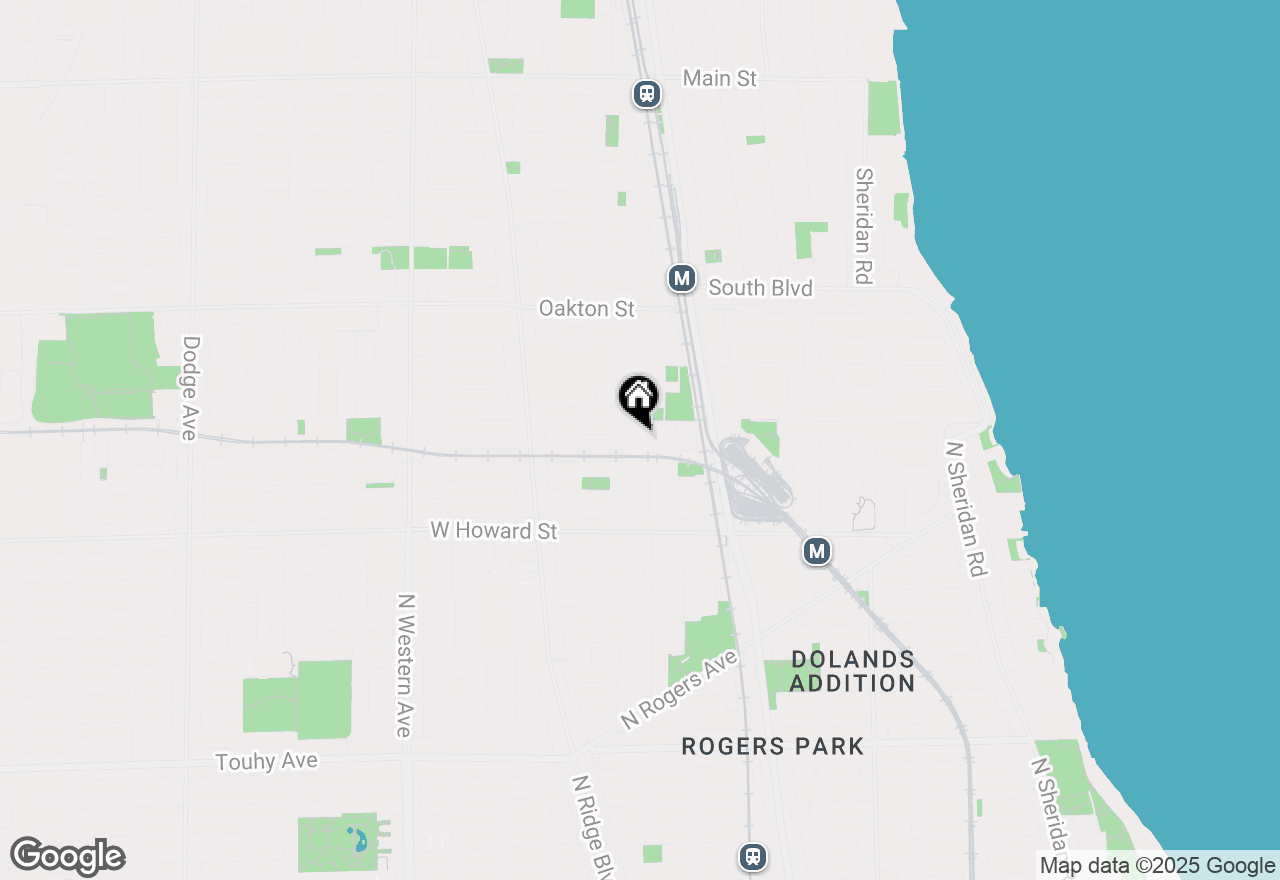 Map of 233 Custer Avenue #3, Evanston, IL 60202