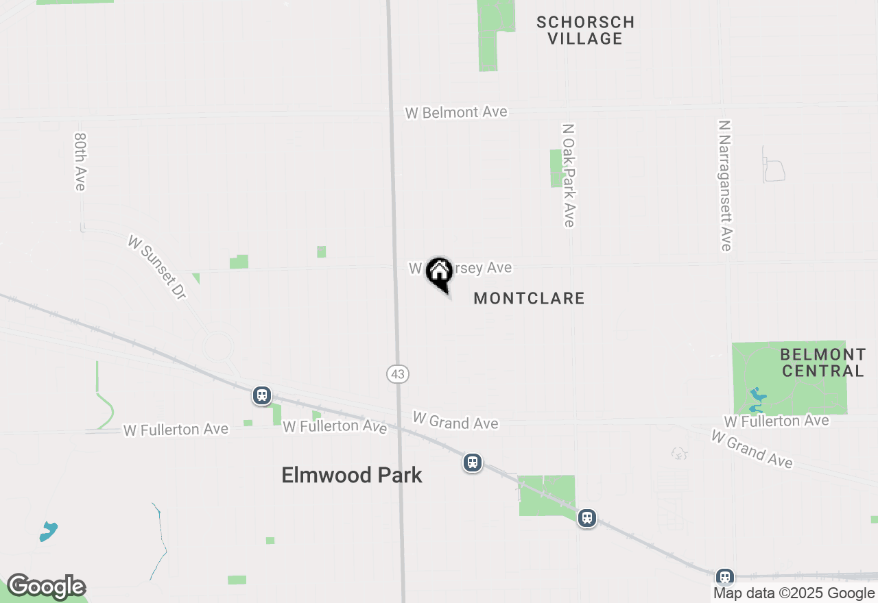 Map of 2707 N Mont Clare Avenue, Chicago, IL 60707