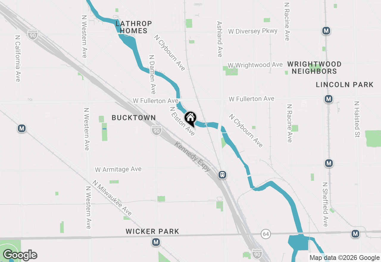 Map of 2214 N Elston Avenue, Chicago, IL 60614