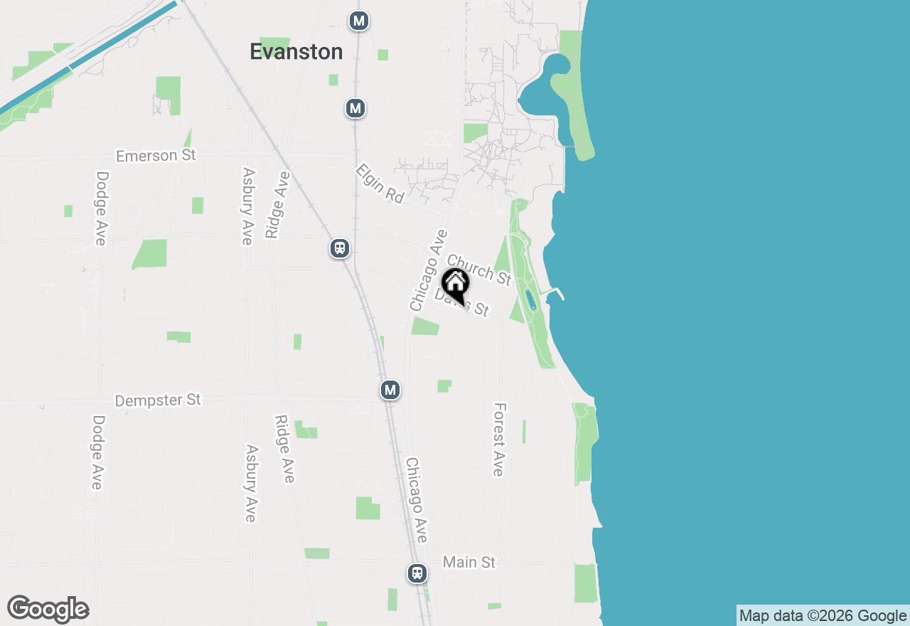 Map of 1519 Hinman Avenue #4C, Evanston, IL 60201