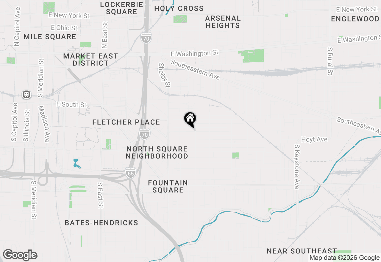 Map of 1317 Spann Avenue, Indianapolis, IN 46203