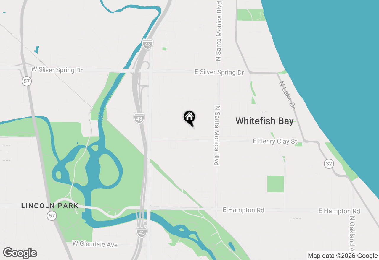 Map of 5249 N Bay Ridge Ave, Whitefish Bay, WI 53217