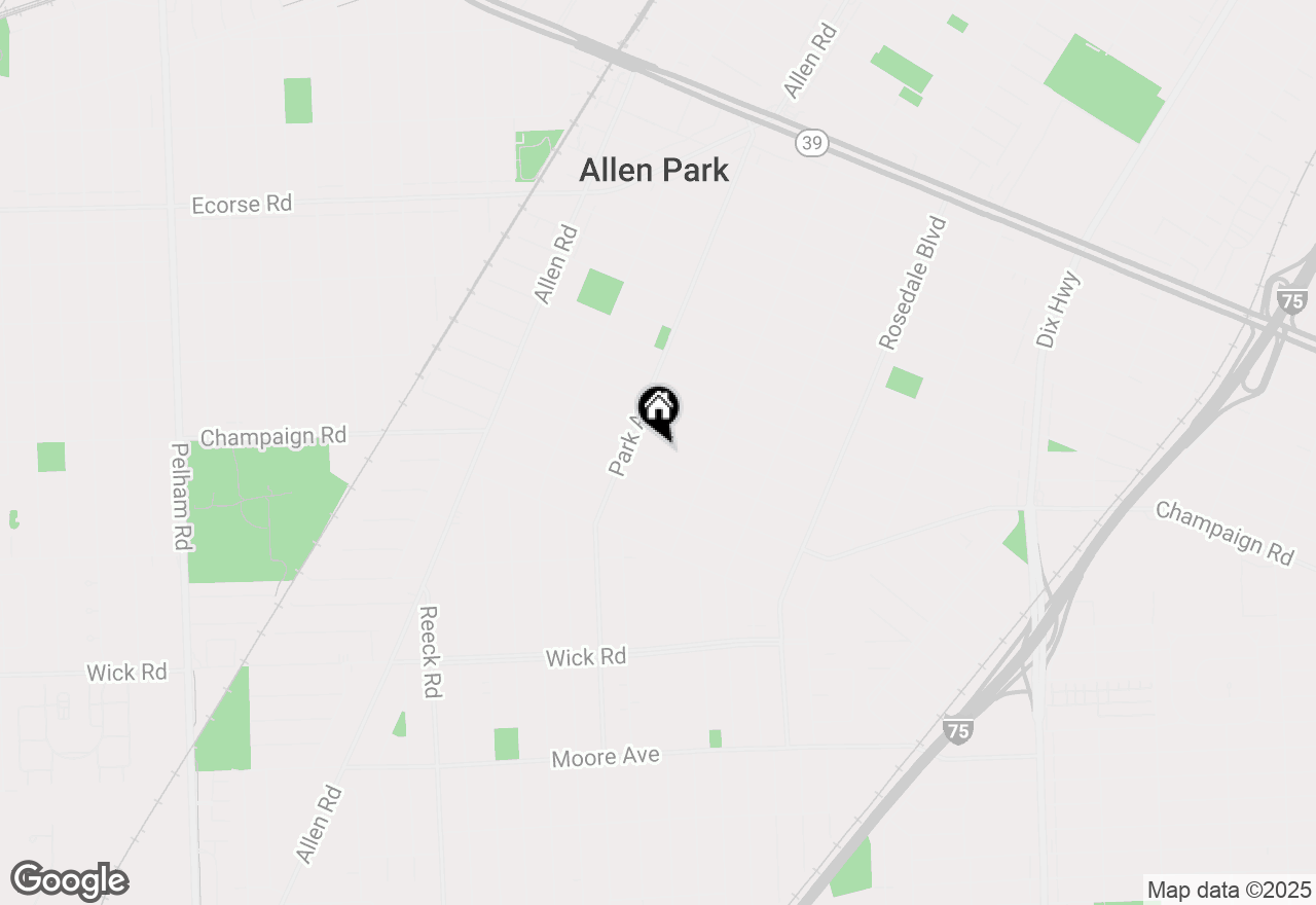 Map of 15404 Belmont Avenue, Allen Park, MI 48101