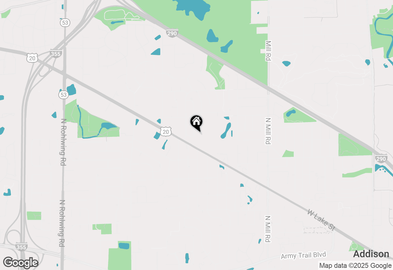 Map of 1043 N Jamey Lane, Addison, IL 60101