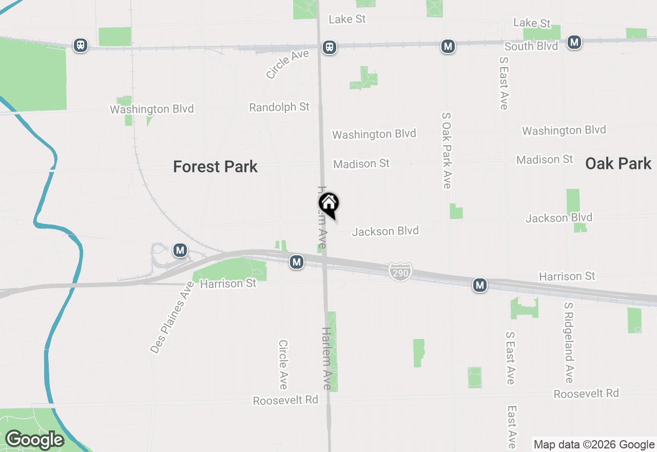 Map of 727 S Maple Avenue #100, Oak Park, IL 60304