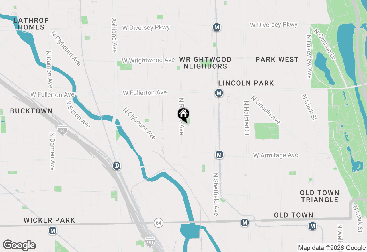 Map of 1157 W Webster Avenue #2, Chicago, IL 60614