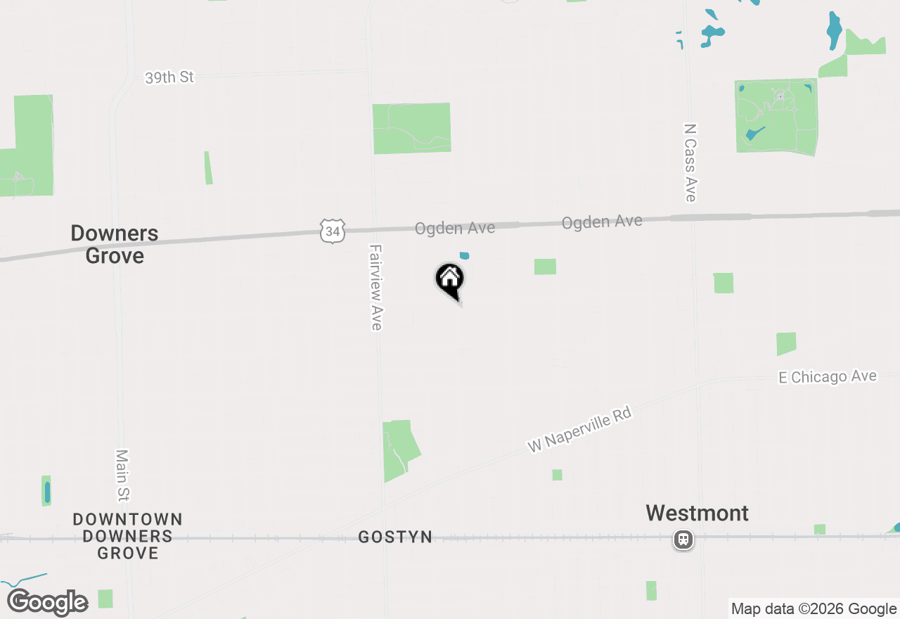 Map of 4504 Cumnor Road, Downers Grove, IL 60515