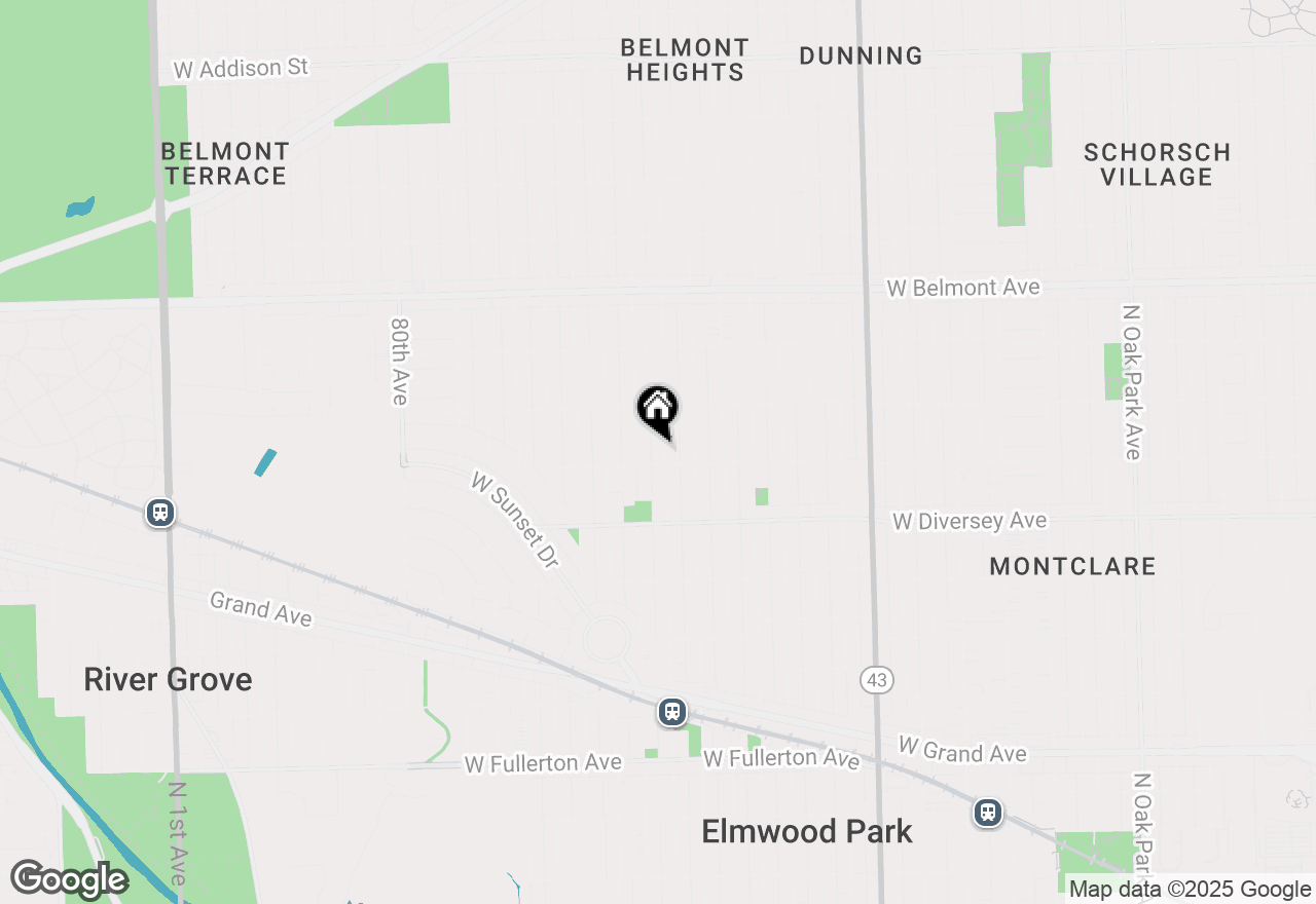 Map of 2908 N 75th Court, Elmwood Park, IL 60707