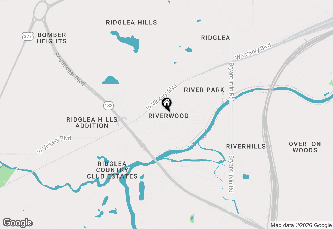 Map of 3200 Riverwood Drive, Fort Worth, TX 76116