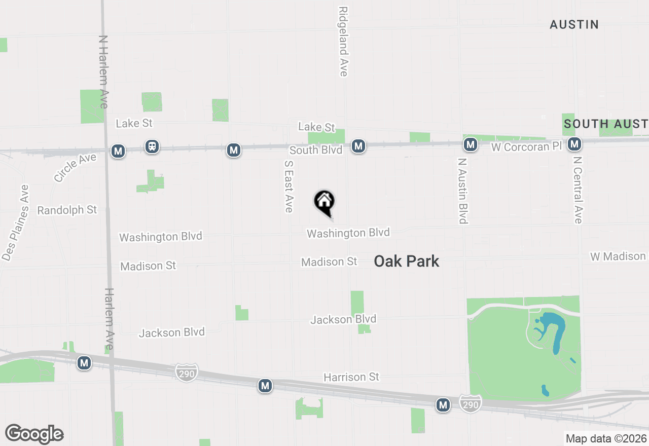 Map of 325 S Elmwood Avenue, Oak Park, IL 60302
