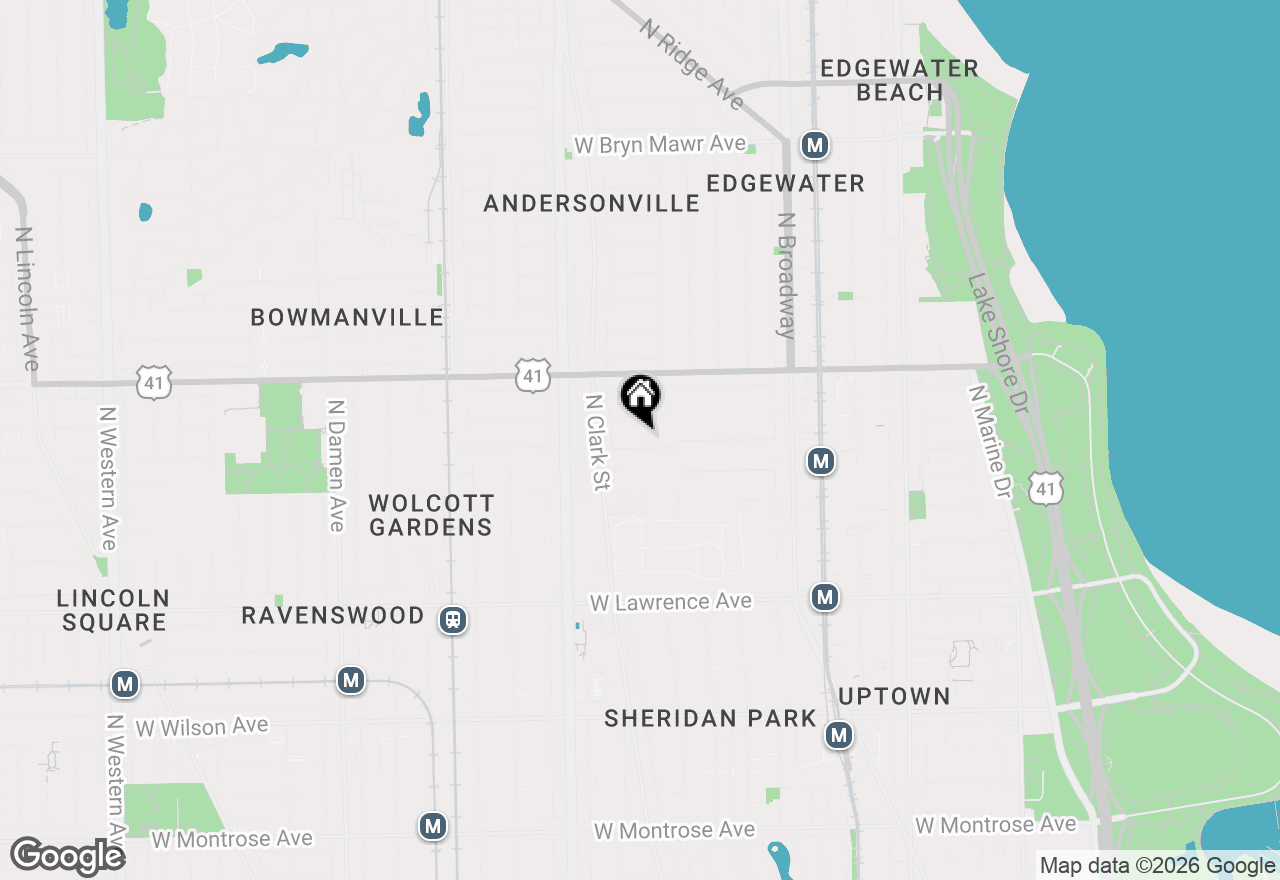 Map of 1441 W Carmen Avenue #1E, Chicago, IL 60640