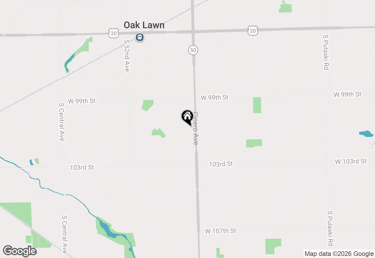Map of 10037 Harnew Road E, Oak Lawn, IL 60453