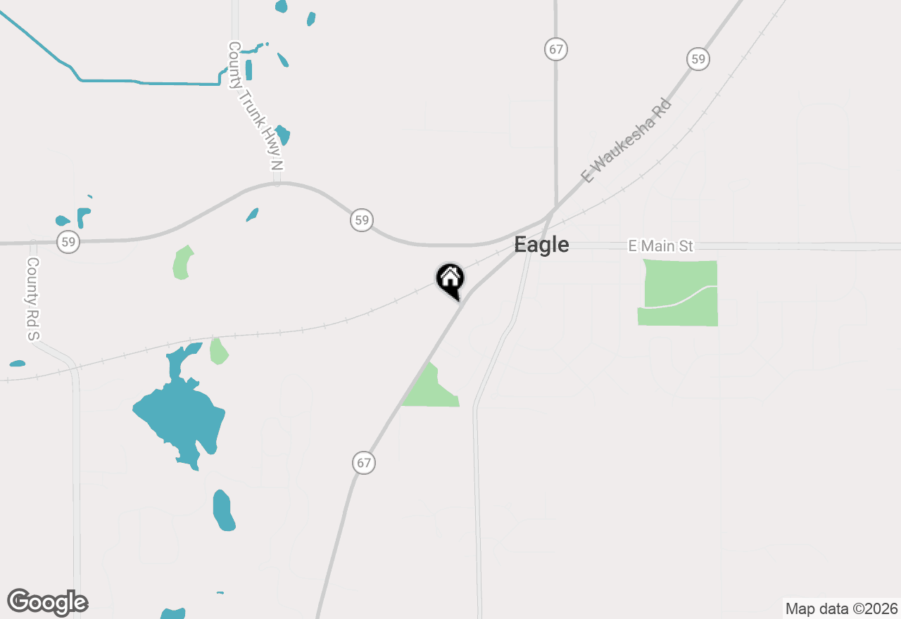 Map of 403 Elkhorn Rd, Eagle, WI 53119