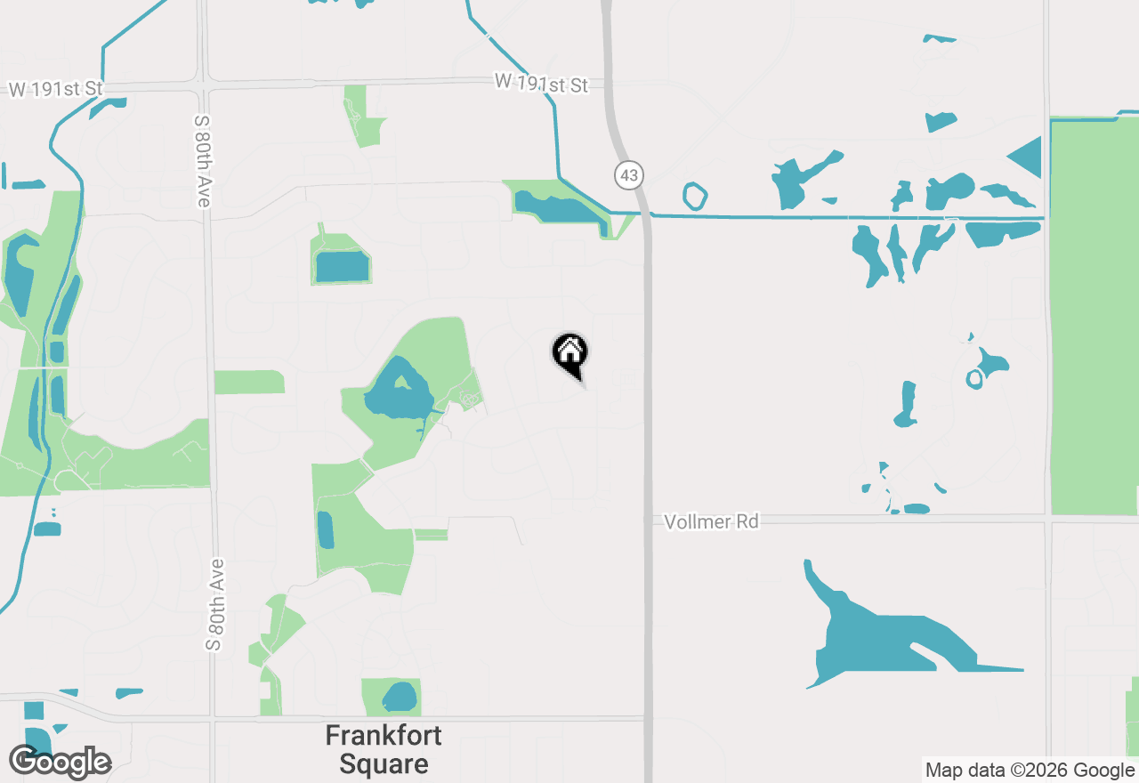 Map of 7324 W Braemar Lane, Frankfort, IL 60423