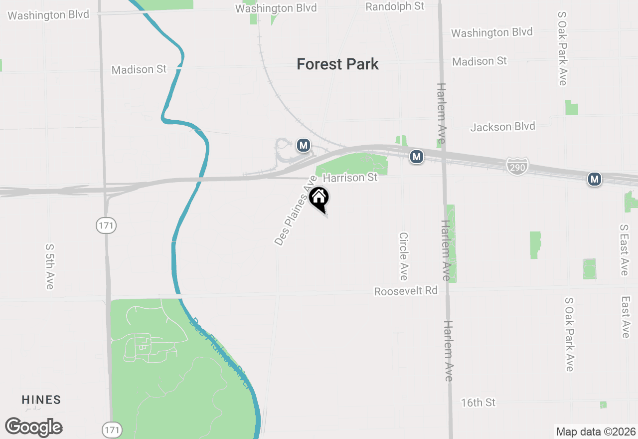 Map of 7622 Polk Street, Forest Park, IL 60130