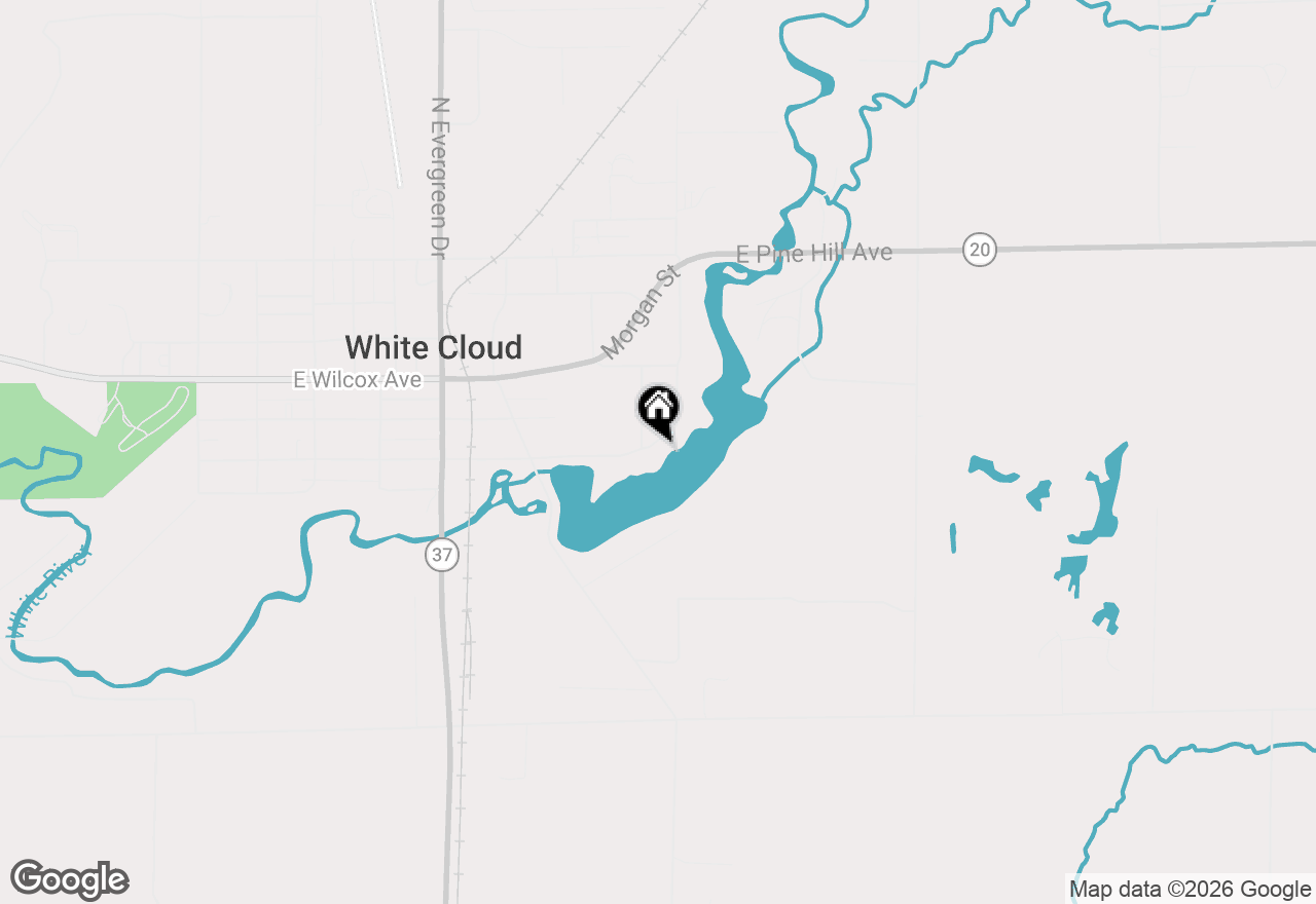 Map of 1556 E James Street, White Cloud, MI 49349