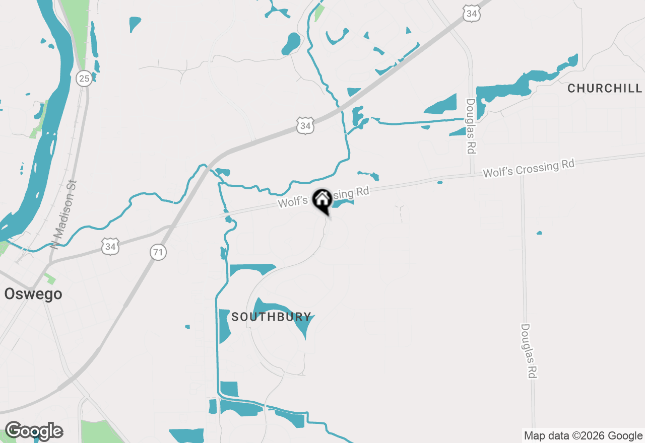 Map of 300 Winthrop Drive, Oswego, IL 60543