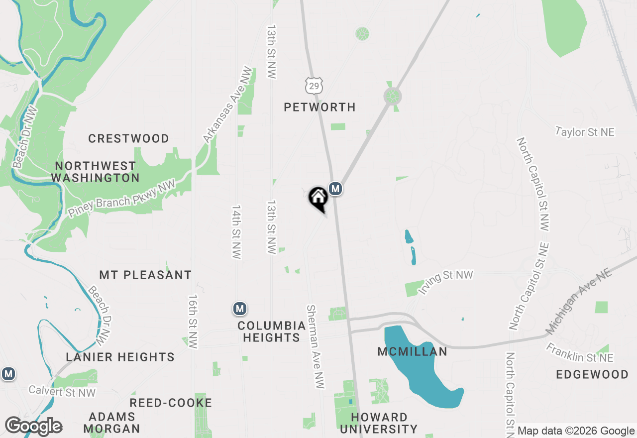 Map of 3628 New Hampshire Avenue Nw, Washington, DC 20010