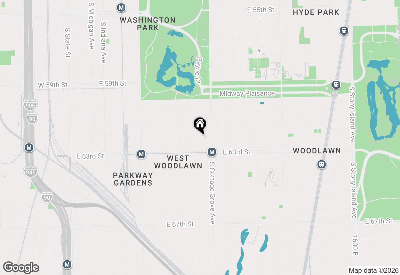 Map of 6206 S Evans Avenue #1, Chicago, IL 60637