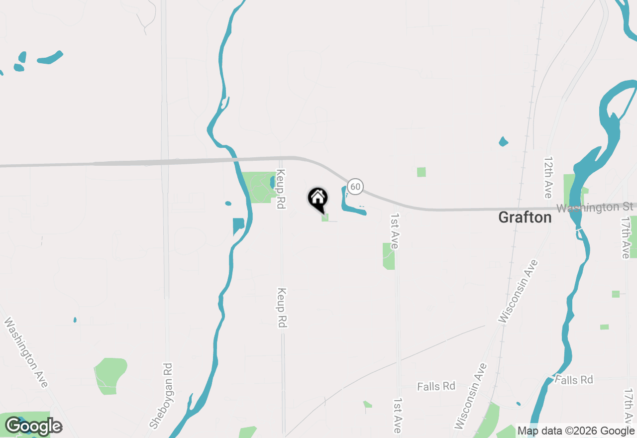 Map of 1239 Canary Ln, Grafton, WI 53024