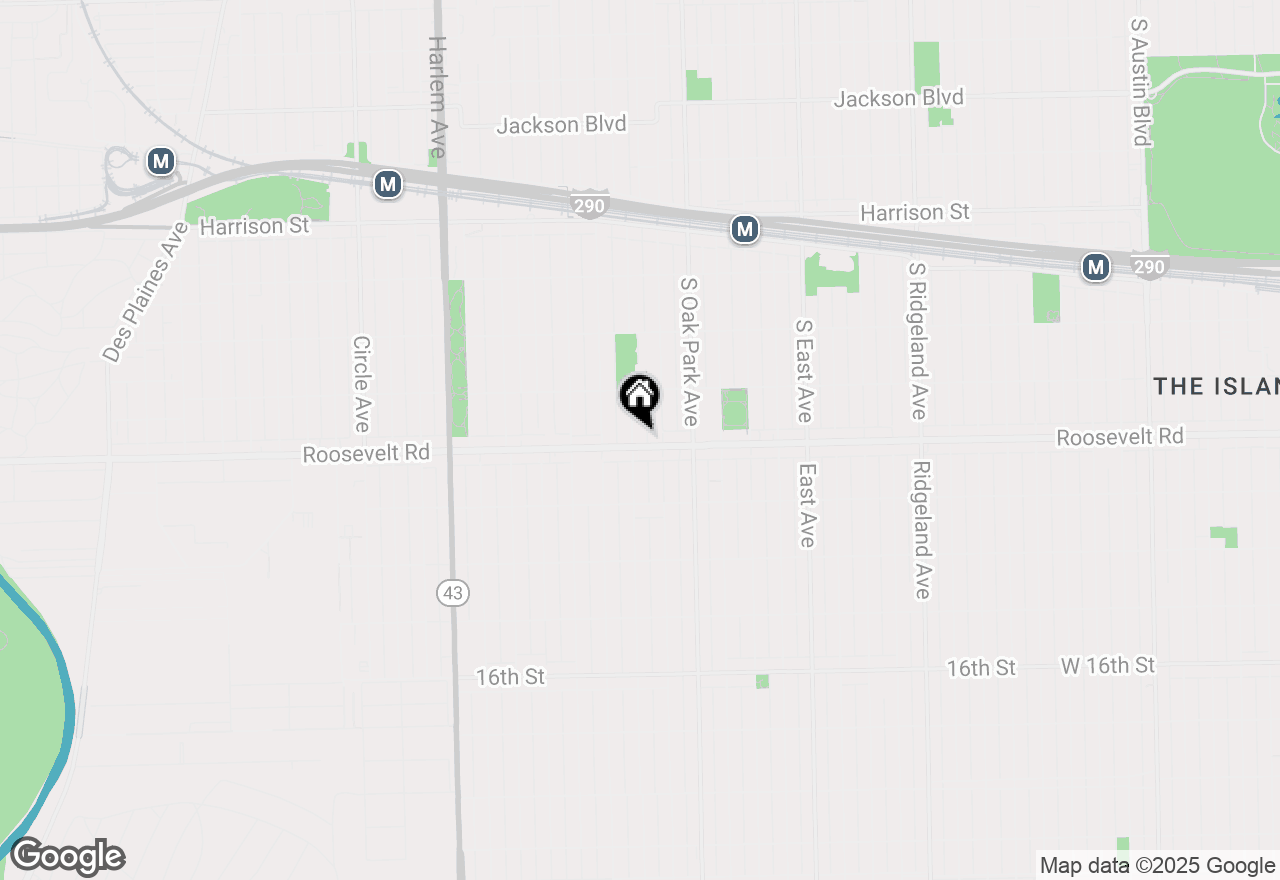 Map of 1194 S Kenilworth Avenue #2E, Oak Park, IL 60304