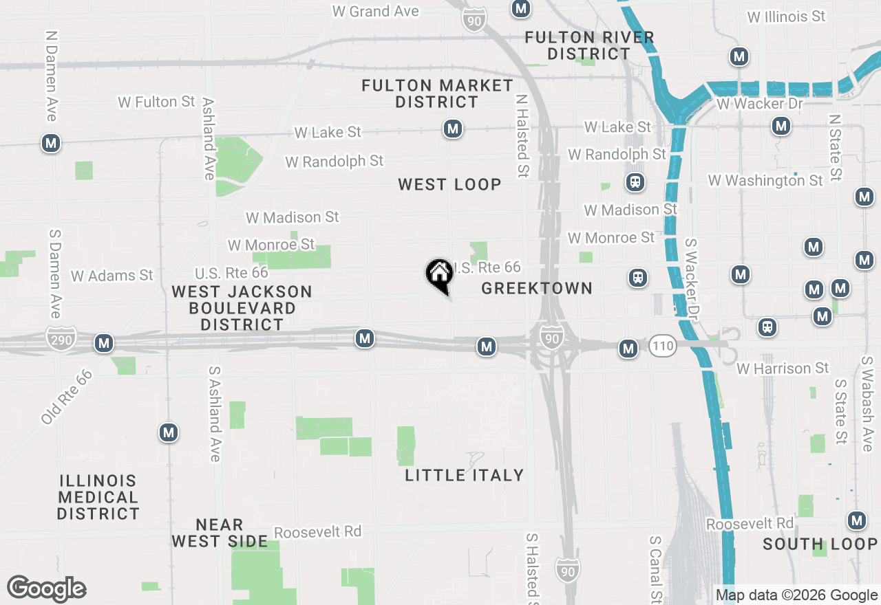 Map of 1019 W Jackson Boulevard #3K, Chicago, IL 60607