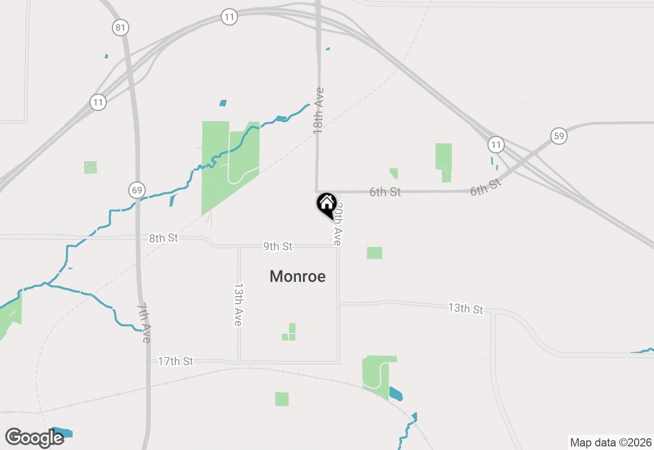 Map of 1903 8th Street, Monroe, WI 53566